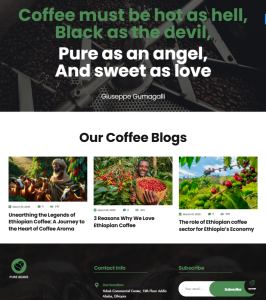 Pure Beans Coffee Portfolio